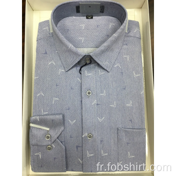 Chemise business teint en fil